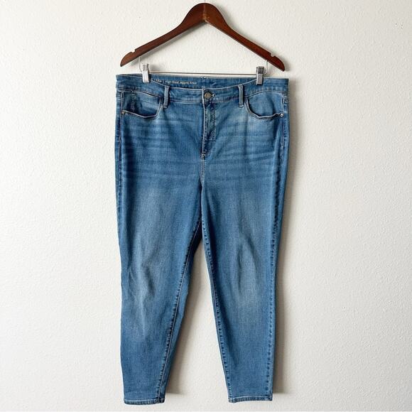 Talbots Flawless High Waist Skinny Ankle Jeans Women’s Size 16 Petite mid wash - Picture 2 of 15